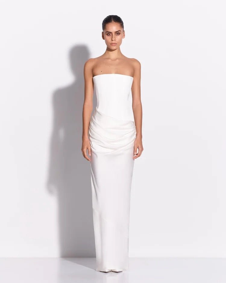 Alex Perry RTW Edit - Strapless Longline Draped Column Gown