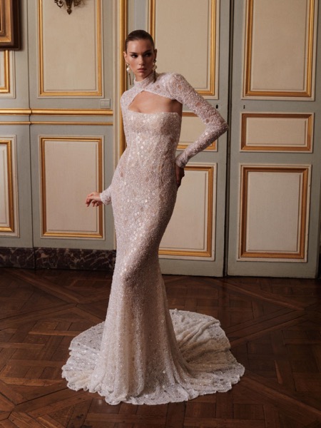 Galia Lahav Platine Wedding Dress and Jacket