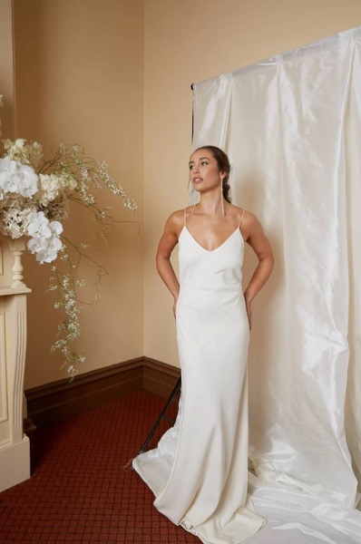 Harriette Gordon 1.7 Violet Crepe Slip Gown
